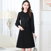 国风优雅，新款圆领长袖中长款A字裙时尚假两件洋气连衣裙QYM-XYKL-MB4A08-L 商品缩略图1