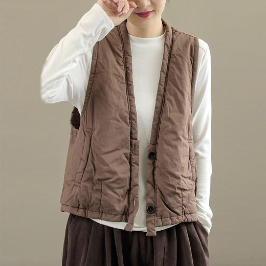 裁缝学苑AQ224复古V领宽松马甲纸样无袖坎肩马夹打版裁剪样板 商品图1