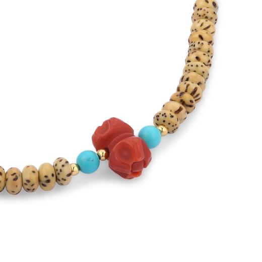 星月菩提双圈手串 配雕刻南红金刚杵精致百搭双旦节礼物 醍醐原创国庆饰品 商品图2