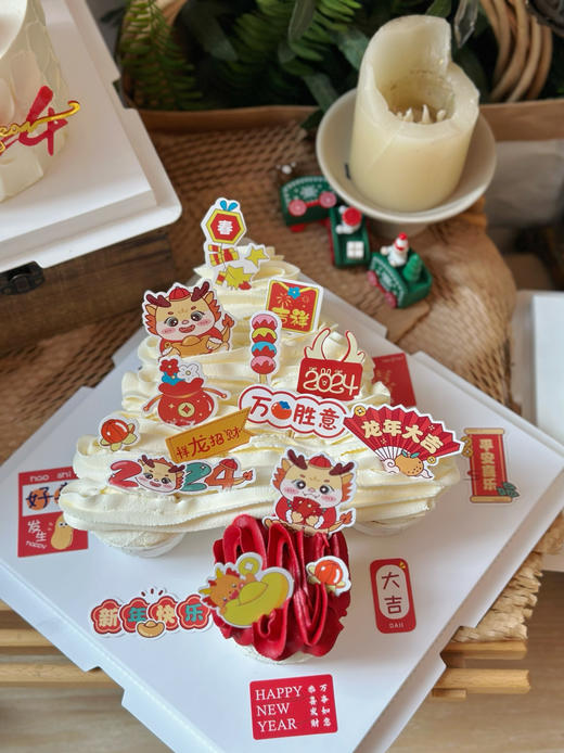 甜蜜奶油树，7粒纸杯蛋糕组合，装饰随机搭配 商品图1