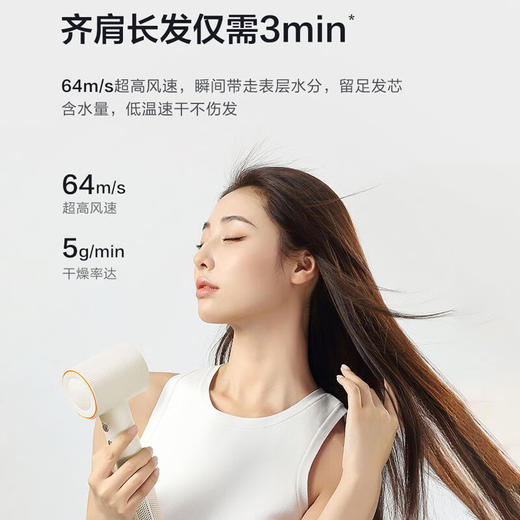 海尔（Haier）家用吹风机2亿负离子高速电吹风大功率吹风机负离子大风力速干低噪音便携吹风筒HF61 商品图6