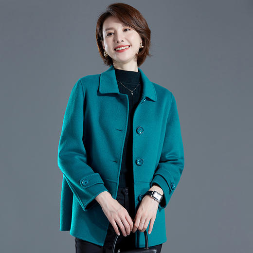 喜婆婆婚宴装礼服双面羊绒大衣小个子毛呢外套KQ-215115 商品图2