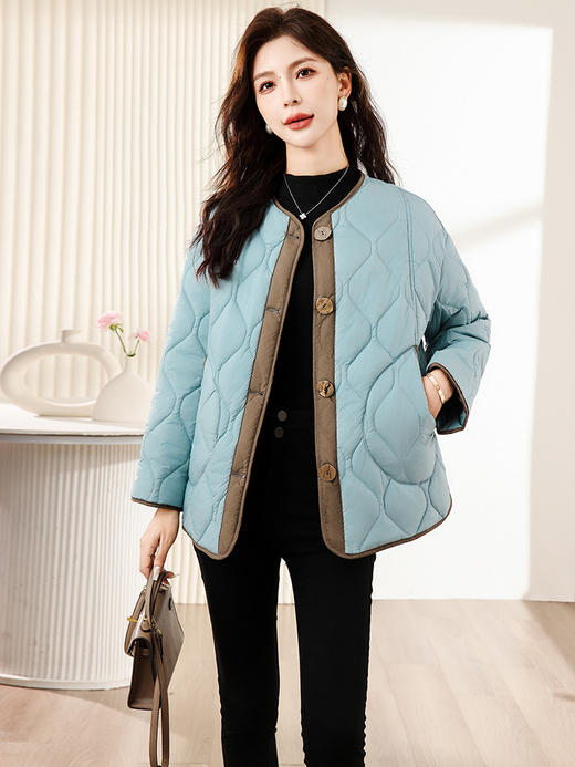 秋冬季上新气质时尚通勤拼接撞色小众设计感外套HR-WS23969 商品图2