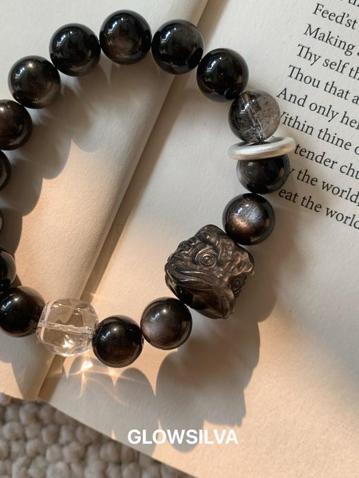 【星曜云浮】银曜石醒狮手链 商品图4