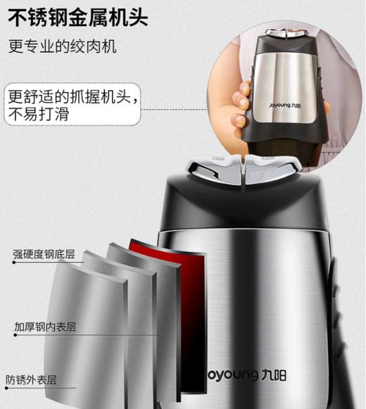 九阳绞肉机S18-LA183  家用电动搅碎机 绞馅机搅肉机绞菜打肉机 料理机 商品图6