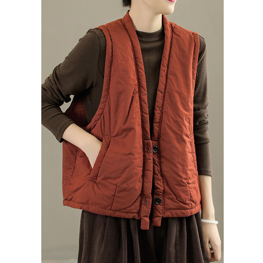 裁缝学苑AQ224复古V领宽松马甲纸样无袖坎肩马夹打版裁剪样板 商品图5