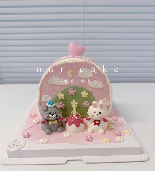 半圆花园小动物蛋糕（可换小动物）-低糖处理无添加 商品图14