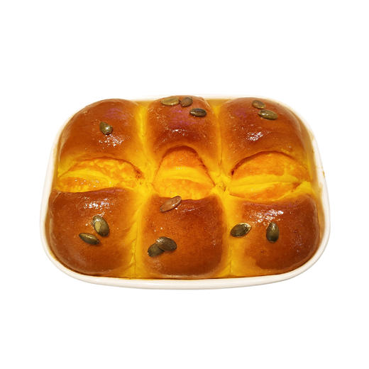 味美特新品现烤“南瓜吐司”新鲜南瓜当天现蒸做成的现烤吐司，低糖， 低油，低脂，老少皆宜-目前仅大润发店、南郊店、鹿鹤转盘店可提货 商品图0