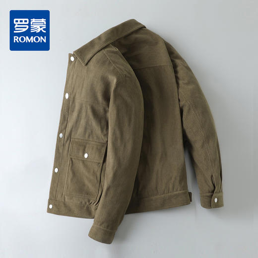 【90绒】罗蒙秋冬男士经典灯芯绒羽绒服男工装夹克男羽绒服外套男羽绒服 商品图4