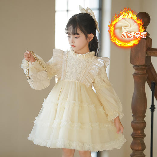 女童连衣裙冬装加绒洛丽塔公主裙CAR-Y618 商品图0