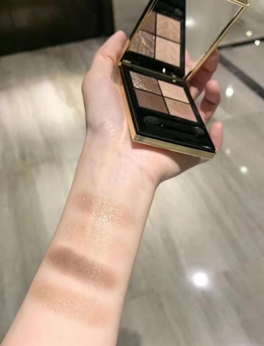 YSL圣罗兰高定皮革四色眼影盘100# 组合盘斯道拉绝色冷茶棕 水感细闪质地 商品图2