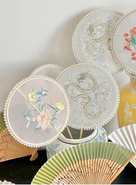 【琳琅】牡丹花刺绣团扇 商品图3