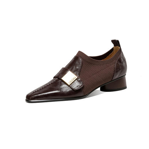 春季新款，时尚简约通勤拼接真皮小皮鞋GLS820 商品图11