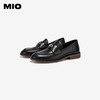 MIO米奥春季纯色低跟乐福鞋金属饰扣复古时尚质感单鞋女鞋M241539092 商品缩略图3