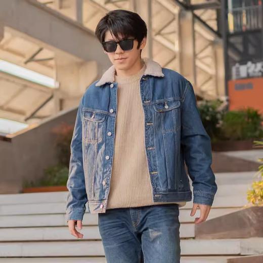 Lee商场同款牛仔羊羔毛外套冬季加厚保暖LMT0036903HH00FA02165 商品图1
