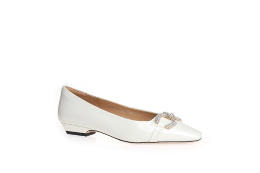 豪麟名鞋奥莱迪嘉女鞋平底鞋牛移膜革DJYYA41WP004白色  原价1660元 商品图0