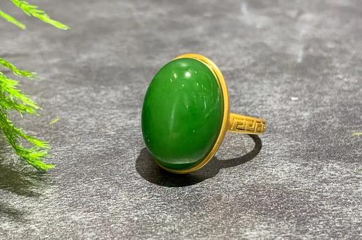 【御珠宫坊】金镶碧玉戒指 商品图4