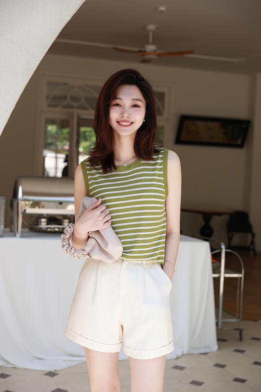 火桐hooton撞色条纹无袖背心 商品图2