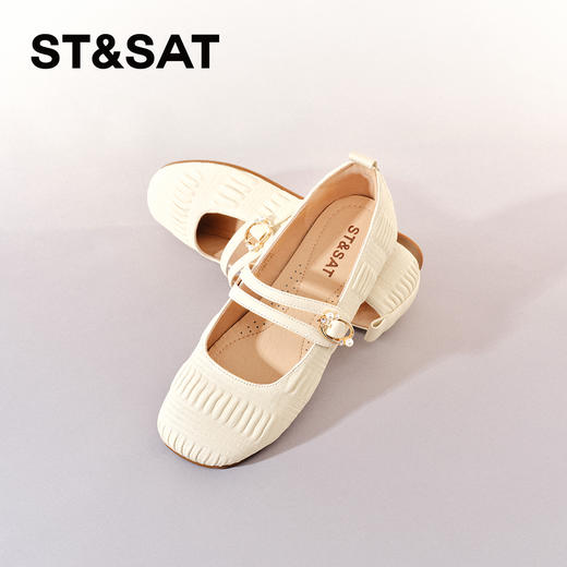 星期六优雅珍珠扣饰玛丽珍SS4111127A 商品图4