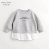 【空气层】马克珍妮女童时尚假两件拼接卫衣外套春装新款240281 商品缩略图1