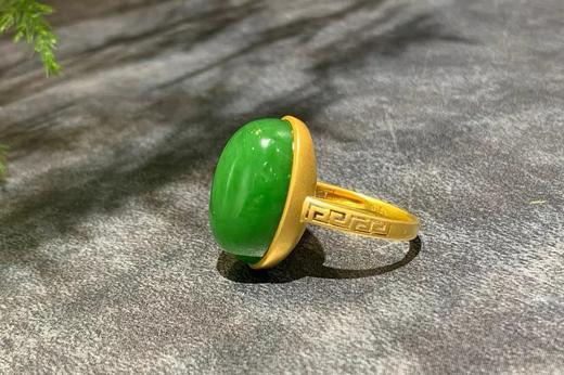 【御珠宫坊】金镶碧玉戒指 商品图2