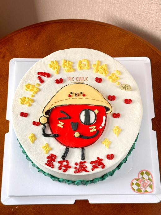 蛋仔派对|红小豆手绘蛋糕 商品图0