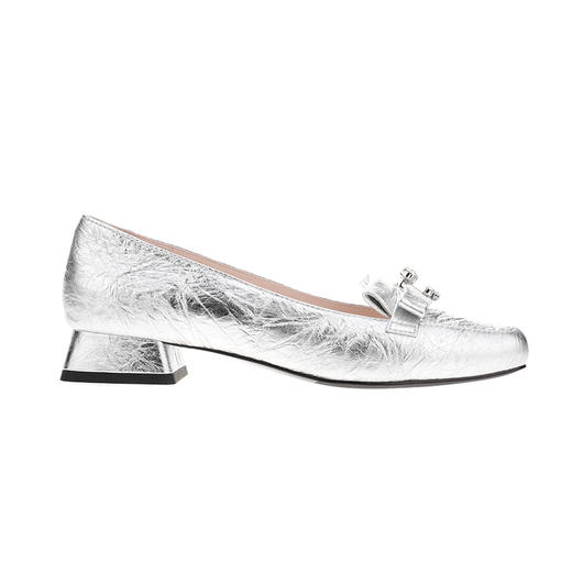 sheme蝶雨彩虹系列进口皮料搭配蝴蝶结水晶饰扣优雅时尚女士单鞋可定制 商品图0