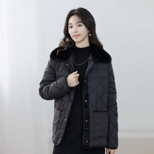 火桐hooton 高定系列 真毛领短款腰带羽绒服WT9679 商品图2