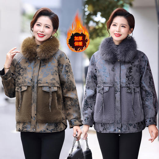 MC 379时尚贵夫人大衣中仿皮草加绒棉衣 商品图1