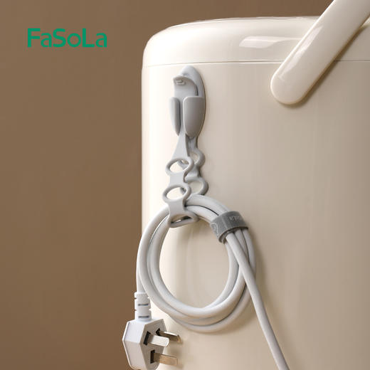 FaSoLa简约时尚插头固定厨房电线收纳绕线器多功能捆绑挂绳数据线理线器 商品图6