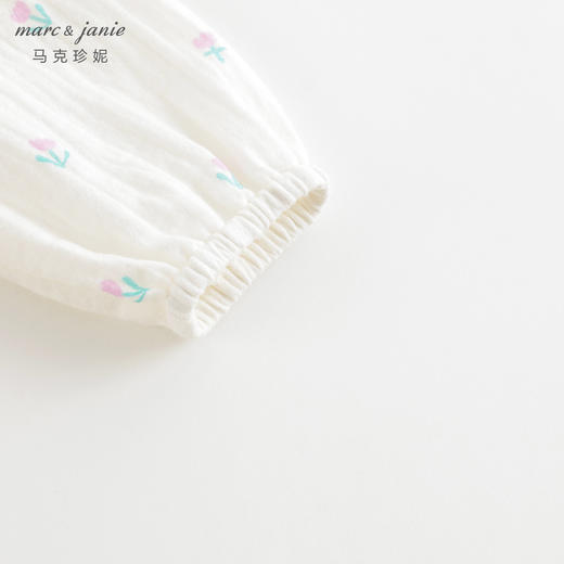 [可开裆]马克珍妮女宝宝娃娃领碎花连体衣婴儿纯棉哈衣春款240092 商品图4