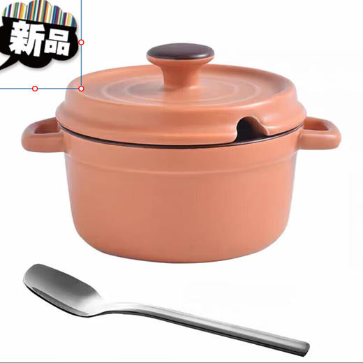 马卡龙色陶瓷调料罐家用调味盒调味罐黄色单只250ml（不带底座） 商品图2