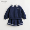 马克珍妮女童学院风polo领卫衣套装儿童运动套装春装新款240083 商品缩略图2