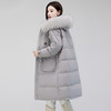 加厚宽松休闲过膝貉子毛可拆卸长款羽绒服HR-WL86269 商品缩略图3
