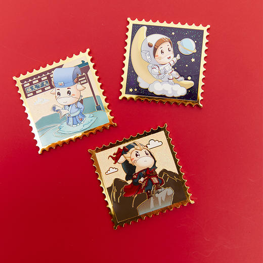 牛首山文创牛小禅冰箱贴国潮创意圣诞礼物装饰冰箱小贴饰新年礼品 商品图0