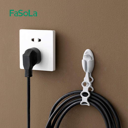 FaSoLa简约时尚插头固定厨房电线收纳绕线器多功能捆绑挂绳数据线理线器 商品图10