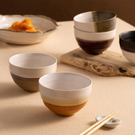 【舍米蓝】日本原产自由棕米饭碗五件套装 商品图1