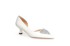 豪麟名鞋奥莱迪嘉女鞋皮鞋牛移膜革DJYYA41WP002白色  原价1660元