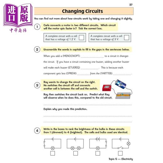 预售 【中商原版】英国原版CGP教辅 新的 KS2 科学 6年级有针对性的问题书含答案New KS2 Science Year 6 Targeted Question Book 商品图4