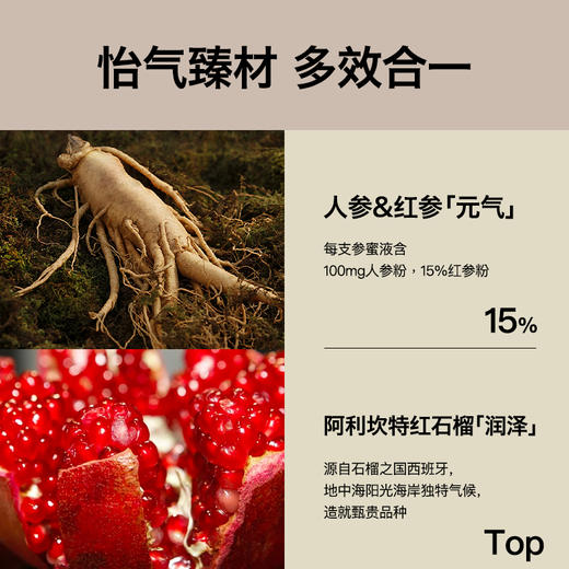 【节日礼盒】内问 焕发滋补礼盒（小黄姜麦卢卡姜液 *2桶+人参红石榴蜜液*2盒）288g 商品图4
