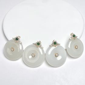 和田玉吊坠-羊脂白玉平安扣