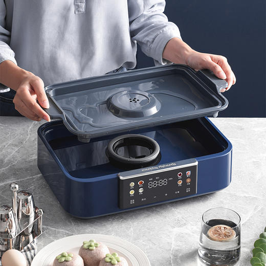 摩飞速蒸锅电蒸锅MR1158 多功能锅家用12L大容量预约定时保温电炖锅隔水炖煮 商品图8