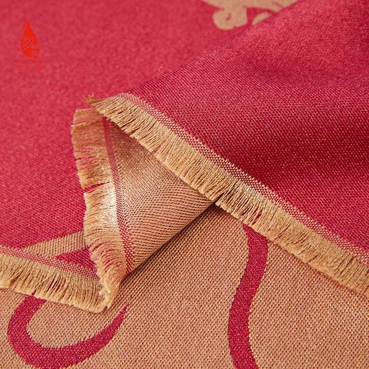 SAINTJOY 上久楷 真丝长巾 暗红色 牛气冲天  CJS20026 商品图2