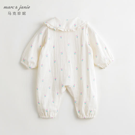 [可开裆]马克珍妮女宝宝娃娃领碎花连体衣婴儿纯棉哈衣春款240092 商品图1