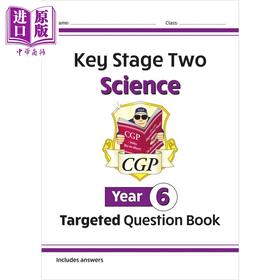 预售 【中商原版】英国原版CGP教辅 新的 KS2 科学 6年级有针对性的问题书含答案New KS2 Science Year 6 Targeted Question Book