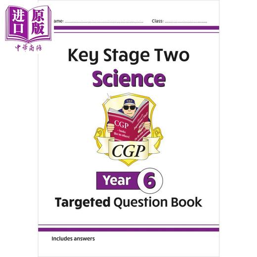 预售 【中商原版】英国原版CGP教辅 新的 KS2 科学 6年级有针对性的问题书含答案New KS2 Science Year 6 Targeted Question Book 商品图0