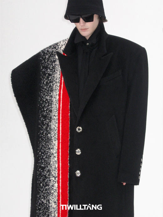 TIWILLTANG启世录“翎御拂锦”羊羔毛撞色渐变围巾 商品图3