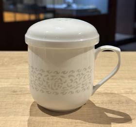 景德镇陶瓷 国瓷红叶 1头玲珑单杯 缠枝福