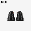 MIO米奥春季圆头粗跟乐福鞋牛皮革复古压纹舒适厚底单鞋女M241515537 商品缩略图4