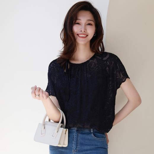 火桐hooton镂空钩花圆领T 商品图1